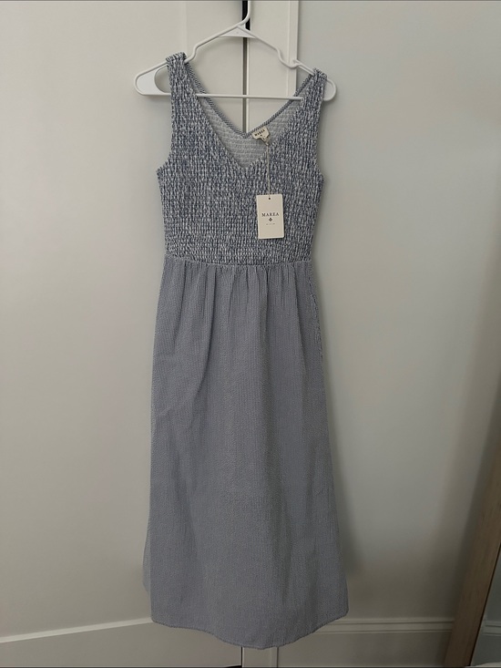 Marea By Liz Joy Dresses & Skirts - Cora Dress Blue Seersucker by Marea